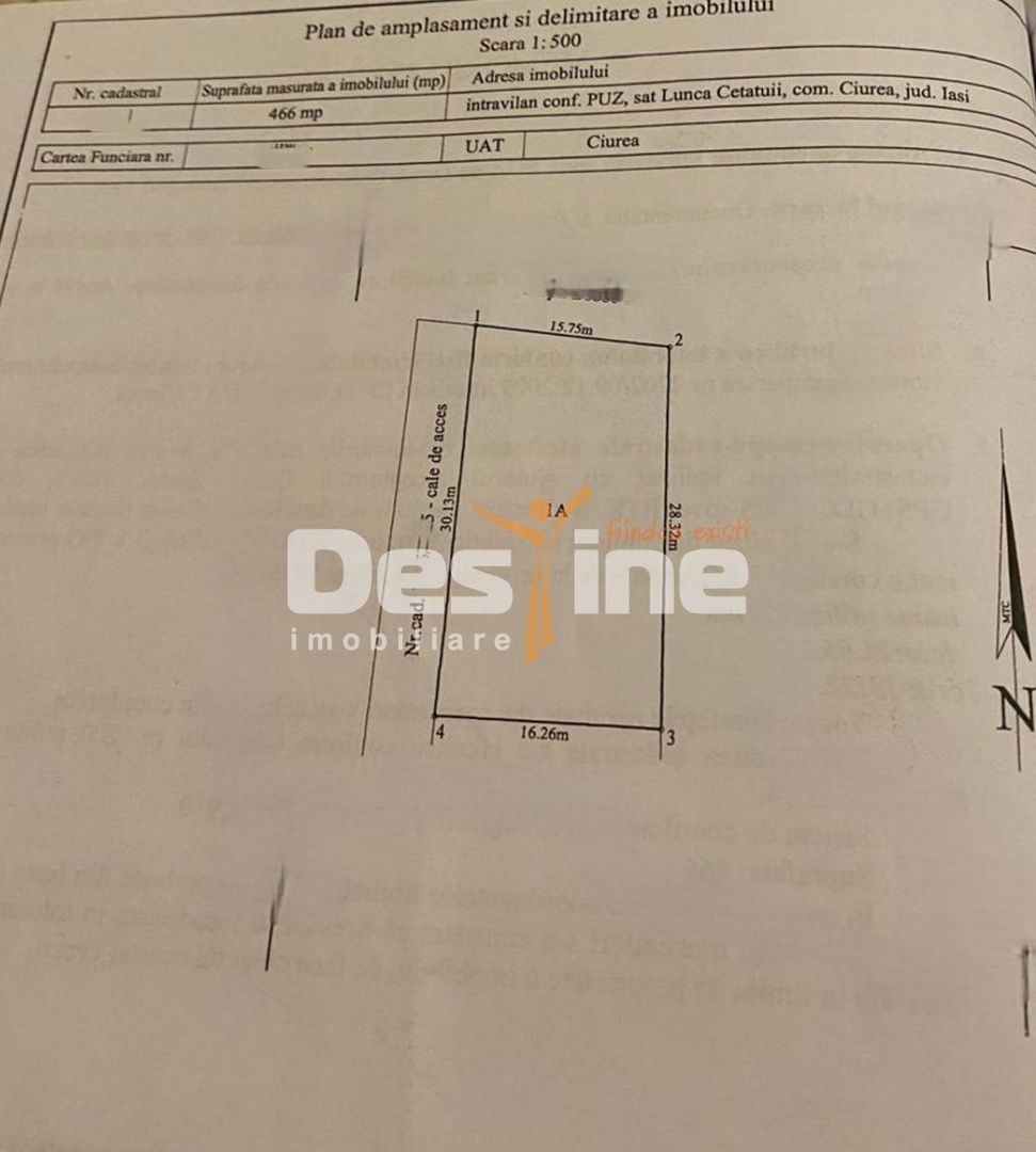 Comision 0% Teren intravilan 944 mp, Lunca Cetatuii - Schiță 5