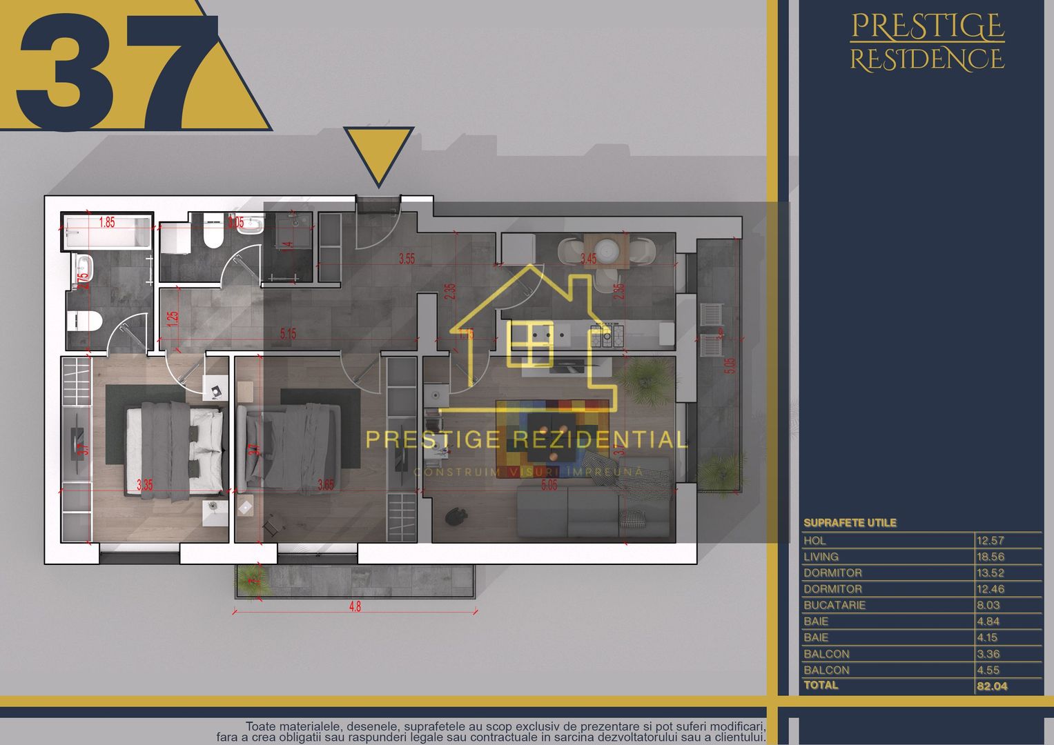 Apartament 3 cam, Finalizat, acte gata, METROU, Comision 0, TITAN - Poză 1