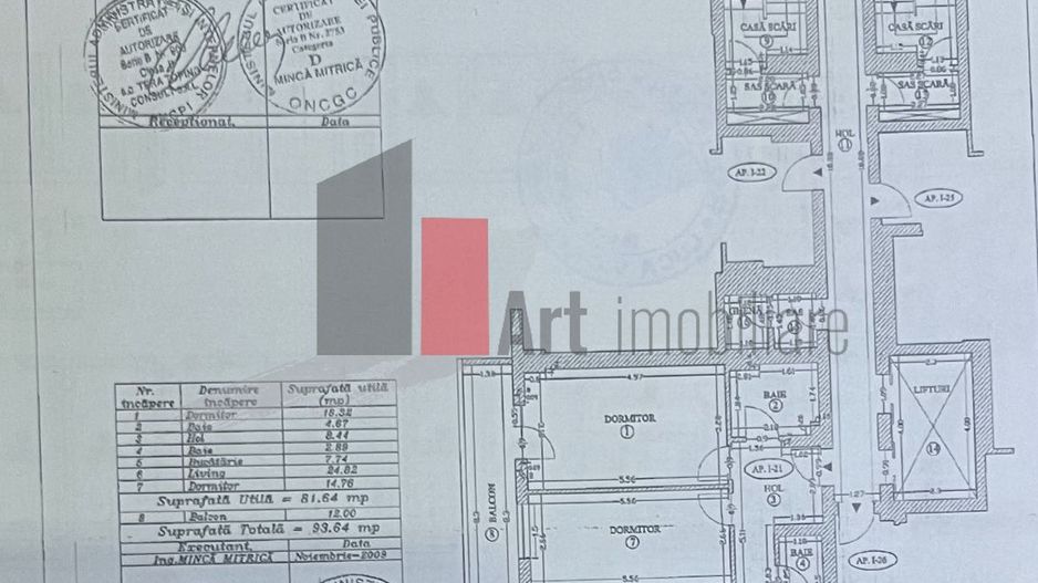 Apartament 3 camere Ghica Plazza - Schiță 14