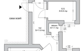 Apartament 2 camere DECOMANDAT 75 MPU Strada Rennes - Schiță 3