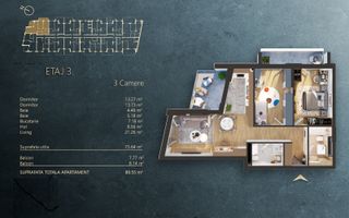 Apartament semideomandat cu 3 camere, cu certificare nZeb, in cartierul Iris - Poză 1