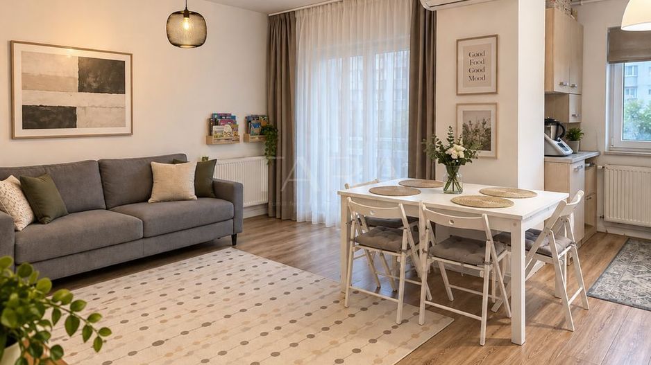 Apartament cu 2 camere, garaj subteran și boxă, zona VIVO, Florești. - Poză 1