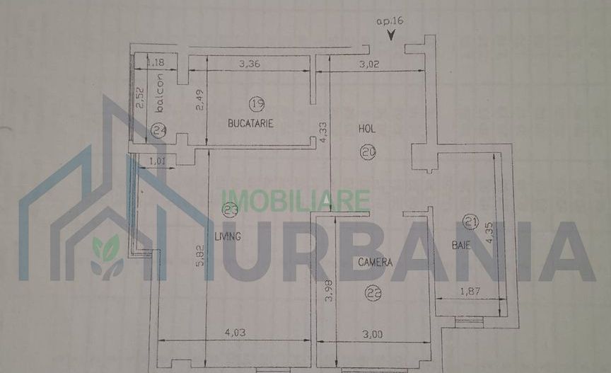 Apartament 2 camere, 69 mp, Hlincea – Zona Mănăstirea Cetățuia, bloc 2017, etaj 3/5 - Poză 9