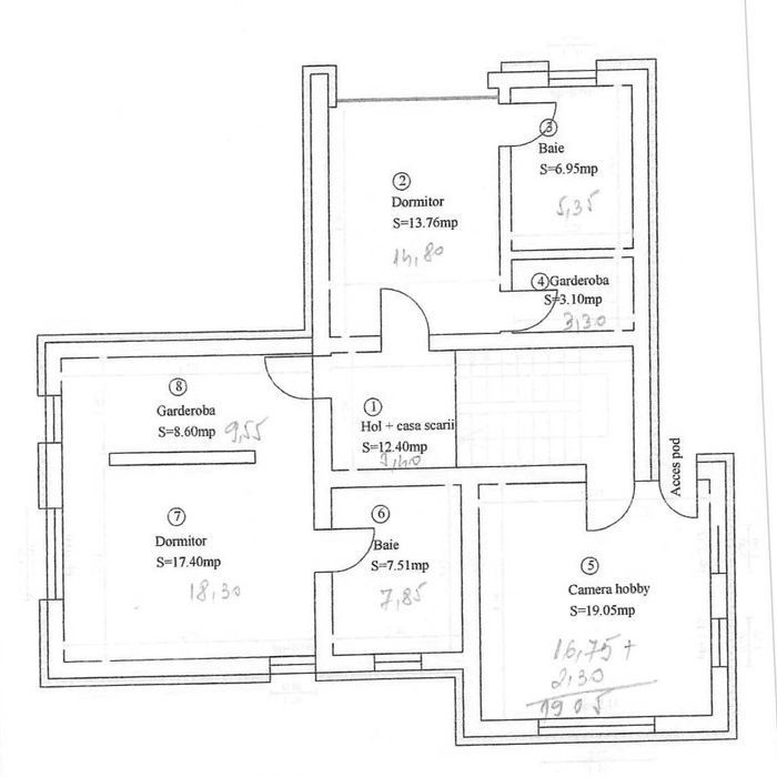 Casa Individuala in Selimbar cu garaj dublu si curte spatioasa - Schiță 14