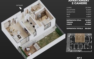 2cam.dec+curte+parcare, semicentral Popesti-Leordeni - Poză 1