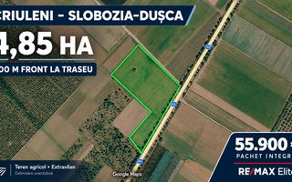 4,85 HA CU DESCHIDERE DE 300 M LA TRASEU | CRIULENI – SLOBOZIA-DUȘCA - Poză 1