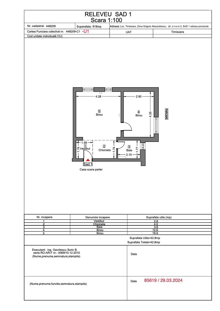 Spatiu comercial modern, parter, 42,8 mp, zona Mehala - Poză 4