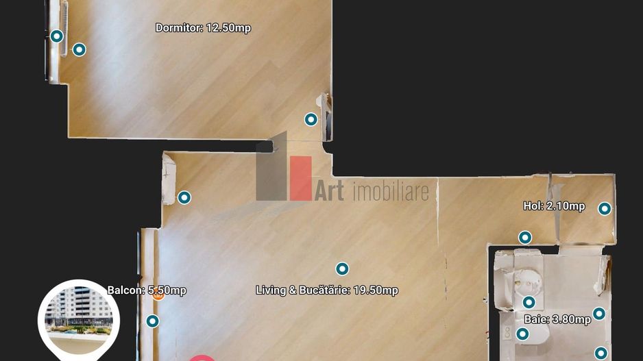 Apartament 2 camere finisat lux - Cortina North|Comision 0 - Poză 13
