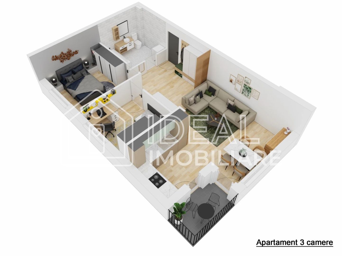 🏡 Apartament 3 camere, balcon si loc de parcare in zona Doamna Stanca din Sibiu - Poză 2