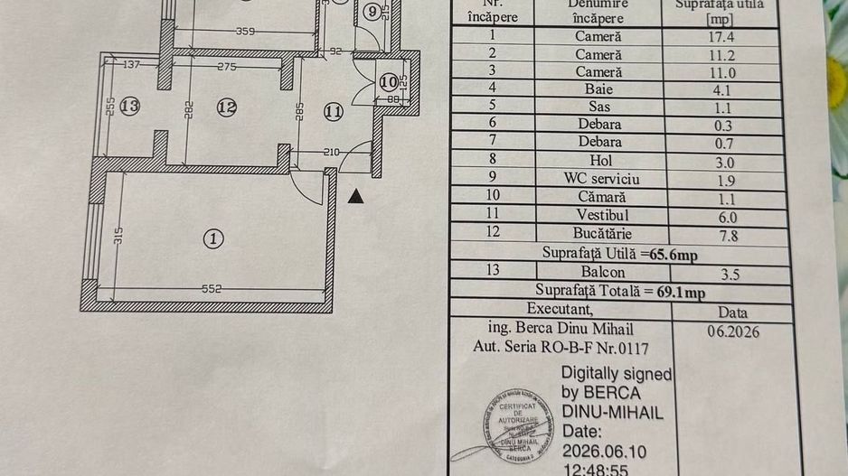Apartament 3 camere Militari Gorjului, 5 minute de metrou - Schiță 19