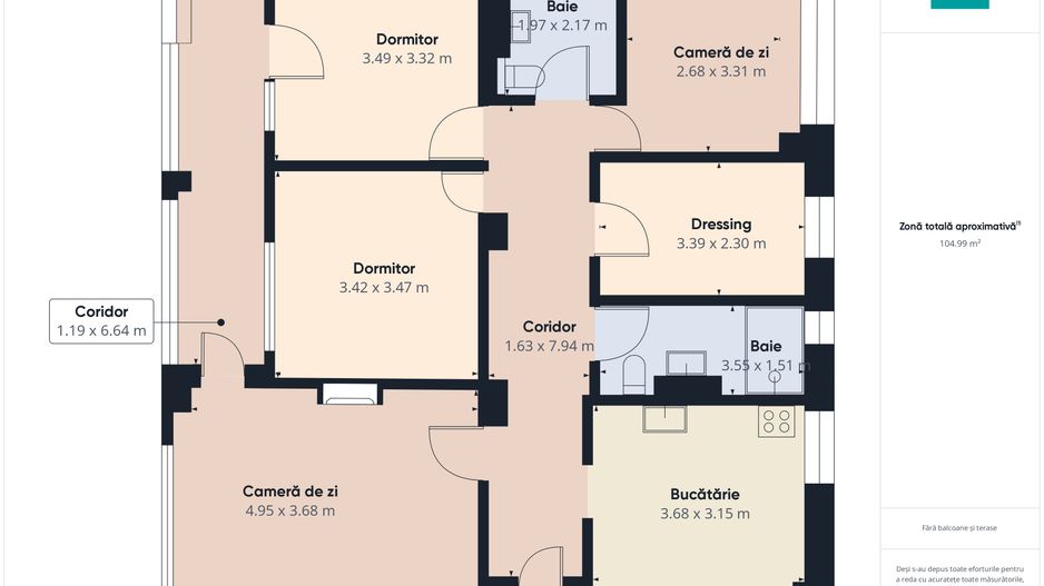 Apartament cu 5 camere in zona UMT 105mp - Poză 24