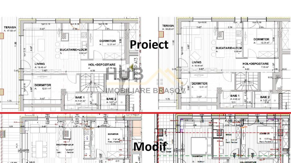 Penthouse pe 2 nivele zona Racadau | 140mp + terasa 103mp - Poză 12