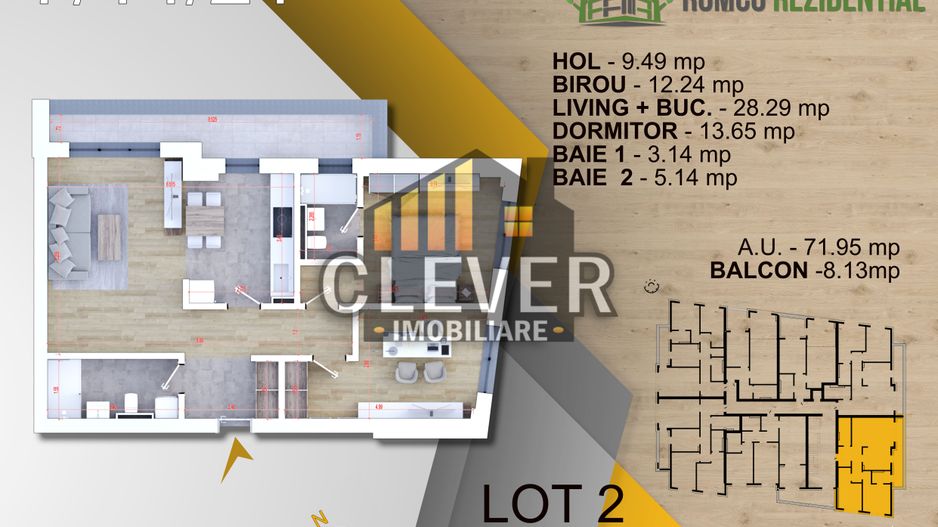Ap 3 camere, Panouri Fotovoltaice, Ventilatie NovingAIR - Pallady - Poză 3