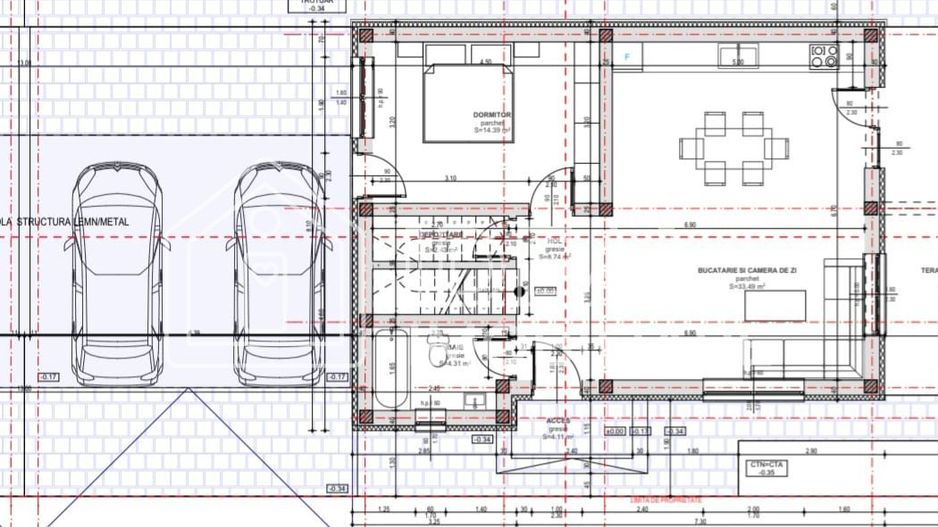 Casa Individuala cu 4 camere si carport, in Selimbar - Schiță 5