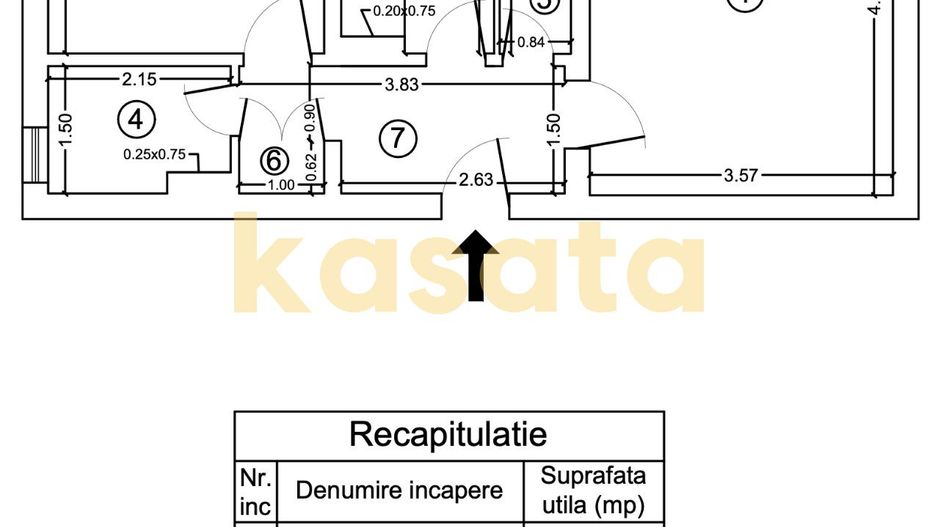 Apartament 2 Camere 🏡 | Decomandat | Etaj 4/10 🏢 | Parc 🌳 - Schiță 17
