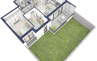 Apartament 3 camere cu Gradina. Sibiu - Schiță 10