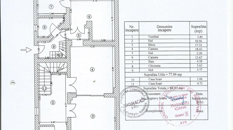 Casă interbelică de închiriat – Str. Barbu Văcărescu nr. 33 - Poză 42
