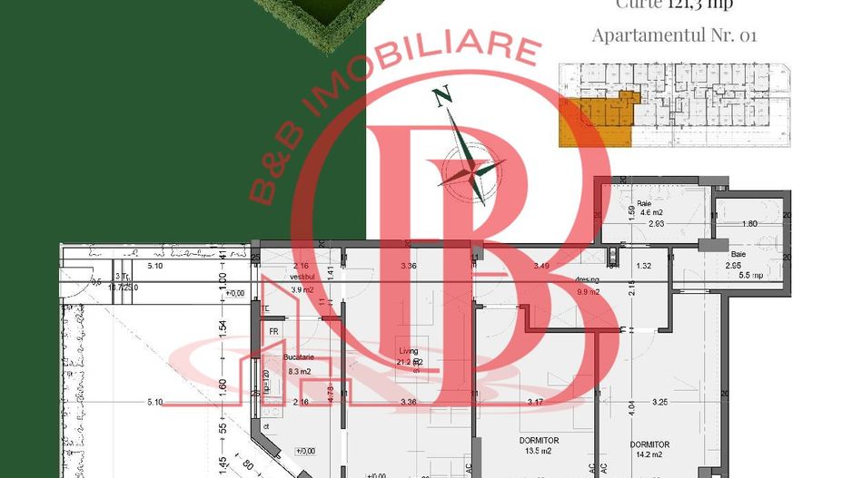 Apartament 3 camere | Gradina Proprie | Pallady Metrou Teclu - Schiță 1