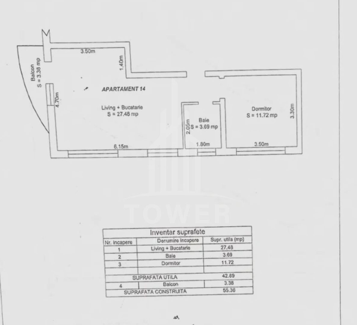 Apartament 2 camere | Cartier Trei Stejari | Etaj 2 | Lumină, liniște și confort - Poză 11