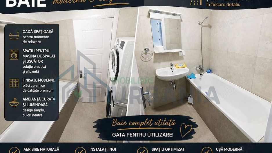 Apartament 1 cameră decomandat, 33 mp, loc parcare, complex nou 2022, zona Bd. Poitiers - Continental - Poză 3