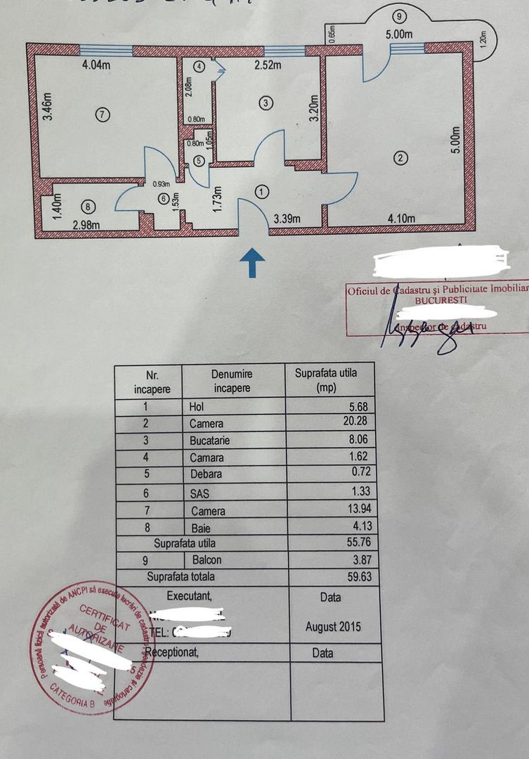 Vanzare apartament 2 camere Sebastian - str. Ileana Cosanzeana - Schiță 23