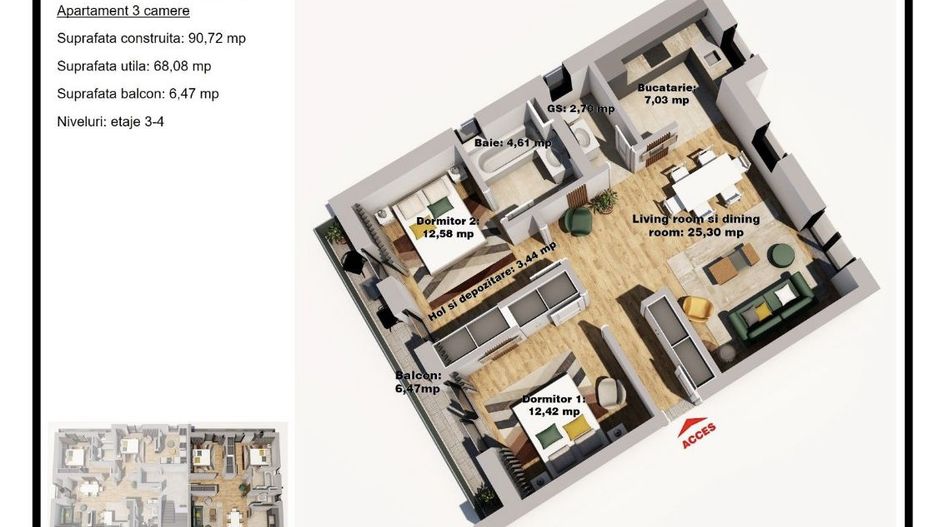 Aprtament Studio Kamsas Baba Novac - Poză 8