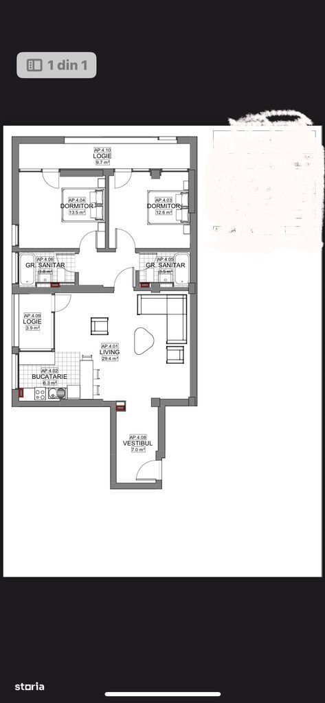 Apartament 3 camere de vanzare - Poză 2