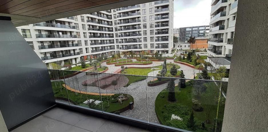 Apartament de închiriat 2 camere Nusco City Pipera | Vedere către grădina - Poză 1