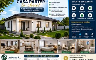 🏡 CASĂ PARTER – 3 Dormitoare | 2 Băi | Curte 350 mp | Ilfov - Poză 1