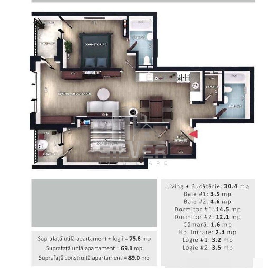 Apartament cu 3 camere la 5 minute de Vivo Center! - Poză 2