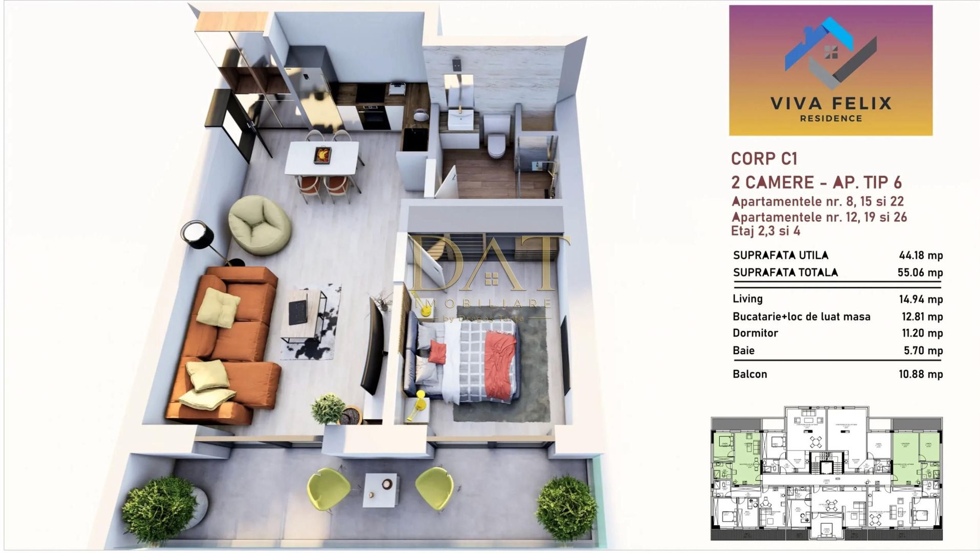 2 camere | finisat premium | parcare inclusa | VIVA FELIX RESIDENCE - Poză 5