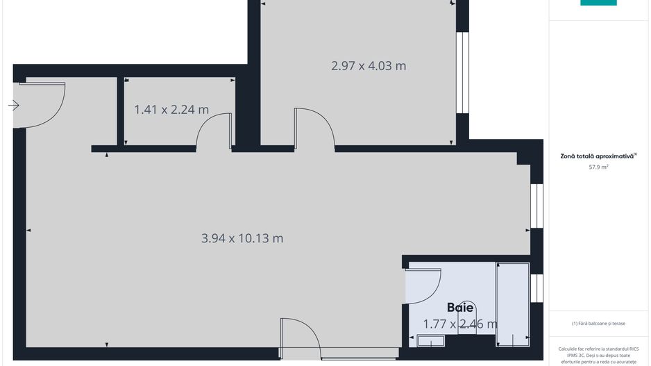 Apartament cu 2 camere şi dressing în Moşniţa Nouă - Poză 8