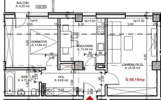 Apartament Cu 2 Camere | 59mp | Balcon | Parcare Subterana | Gheorgheni Kaufland - Poză 10