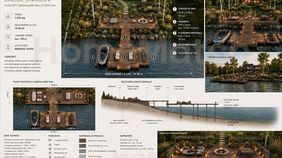 Teren Lacul Snagov 1.976 mp | 19,18 m front la lac | Vilă P+1 | 0% com - Poză 11