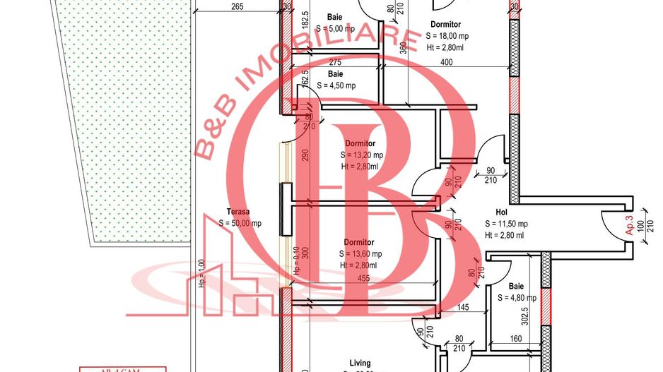 4 camere | Gradina Proprie si Terasa | Theodor Pallady - Schiță 9