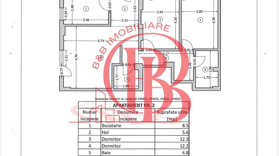 Apartament 3 camere Th. Pallady Ideal Business Metrou Teclu - Schiță 2
