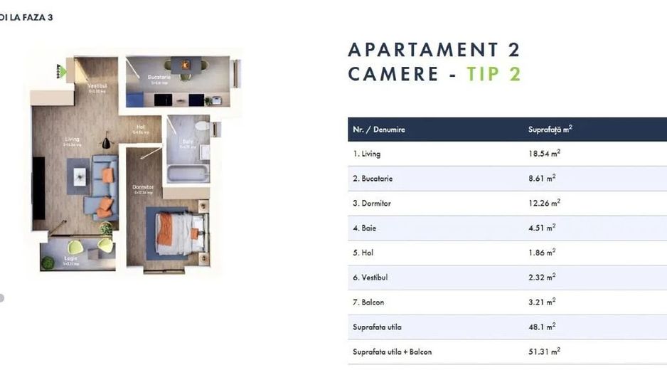 Ofer spre vanzare apartament aproape nou cu 2 camere, nemobilat - Poză 10