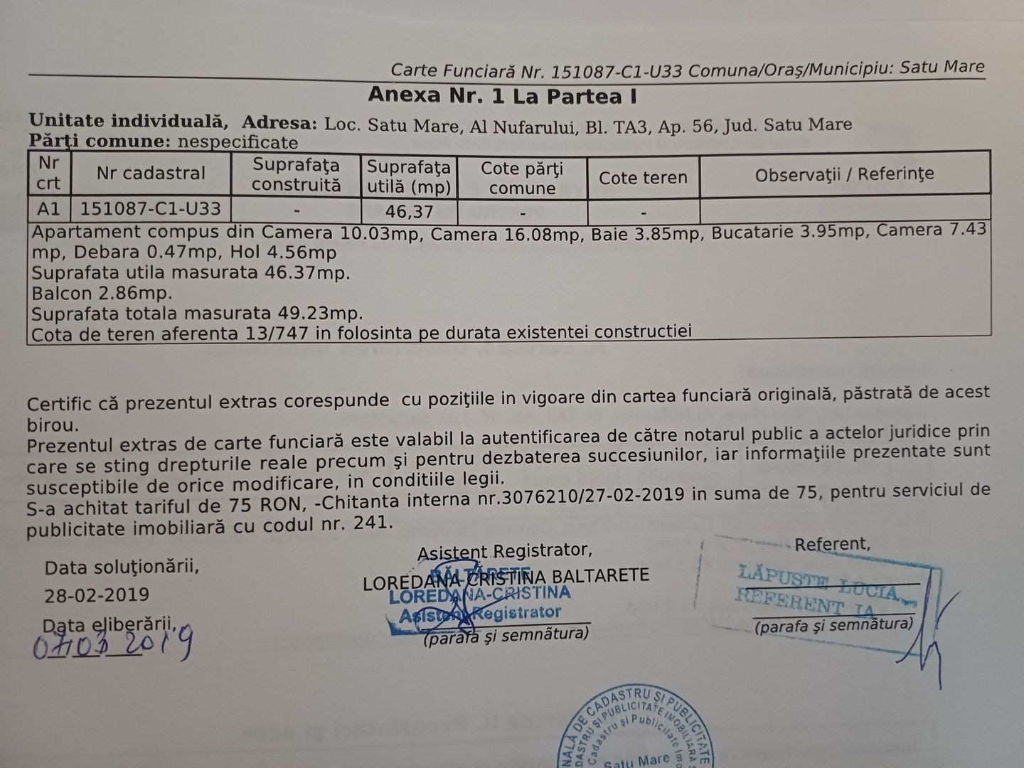 BRASADAS vinde ap 3 cam etaj 3/4 14 Mai. - Poză 8