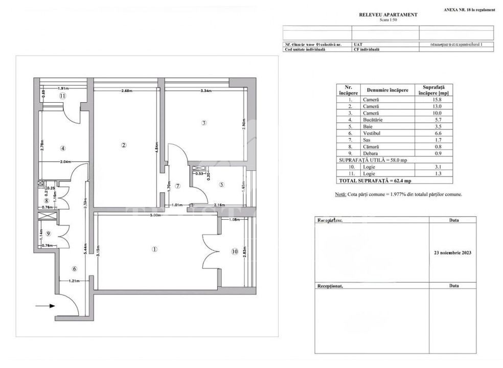 Apartament 3 camere - Beller | renovat complet - Schiță 16