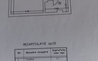 Garsonieră 🏢 | Virtuții 📍 | Etaj intermediar ⬆️ | Renovată complet ✨ - Schiță 7
