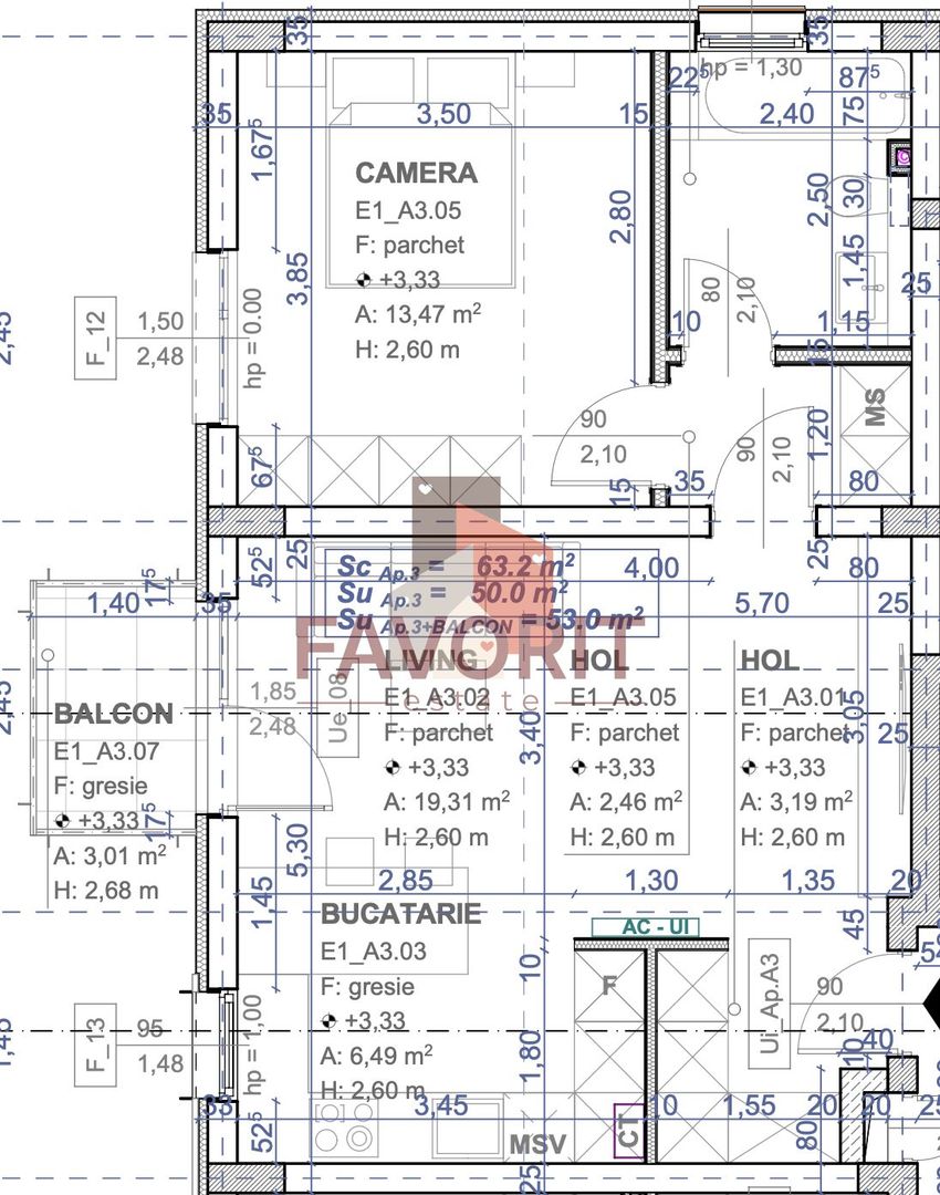 Disponibil imediat. 1 loc de parcare in CF. TVA 21% inclus. - Schiță 19