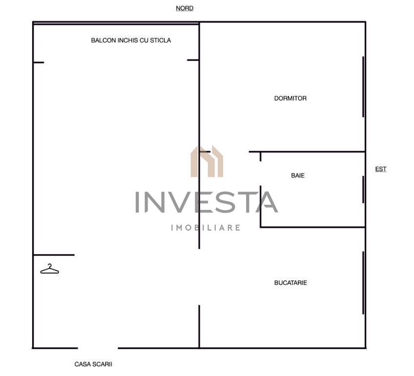 Apartament cu 2 camere, etaj intermediar, cartierul Grigorescu! - Schiță 9