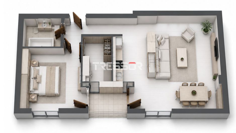 ✔️2 camere / 60 MP ☀️ Campus Universitar Constanța ✔️ Parcare inclusă - Poză 2