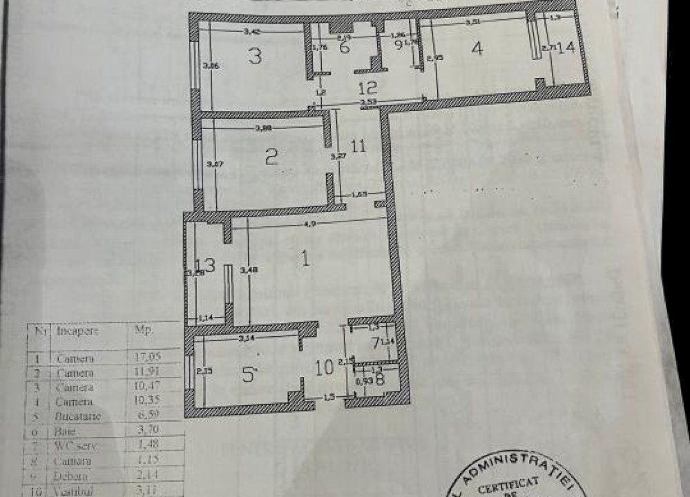 Vanzari Apartament 4 camere de vanzare Veteranilor - Poză 11