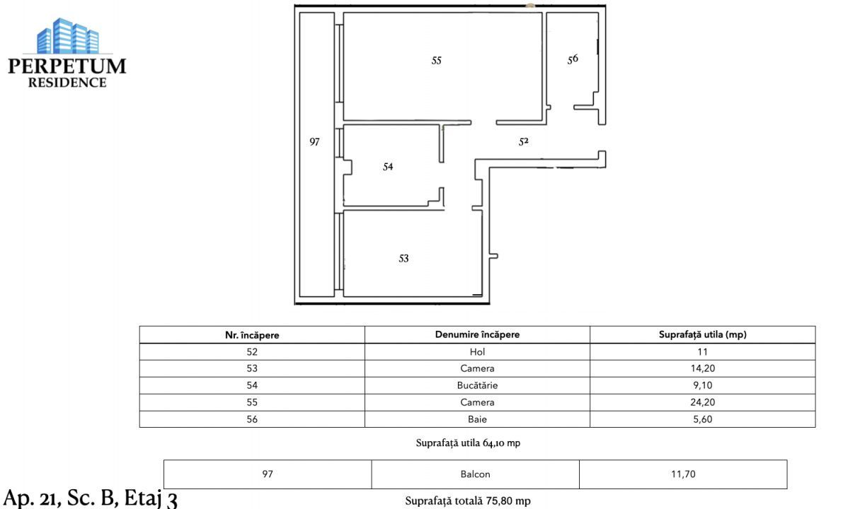 Tomis Nord - Vanzare apartament decomandat cu 2 camere,  bloc nou. - Poză 4