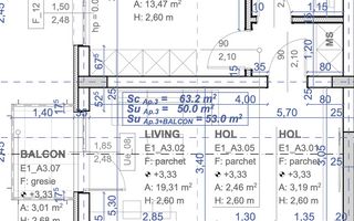 Etaj 1. Langa mijloc de transport. Finisaje la alegere - Schiță 9