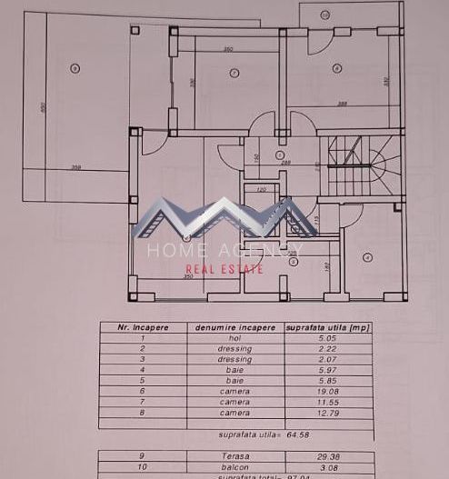 Casă individuală P+1+M cu garaj și terase spațioase – Otopeni Central - Schiță 13