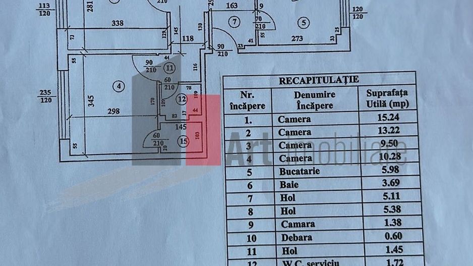 Apartament 4 camere Titan - Schiță 20