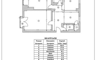 Apatament 3 camere decomandat de vanzare in zona Alba Iulia - Burebista - Schiță 8