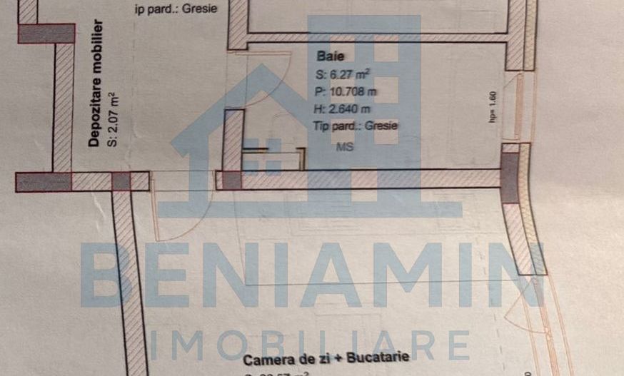 2 Camere-Coresi-Parcare subterana-55mp-Nelocuit-Mobilat-Utilat-Liber - Schiță 9